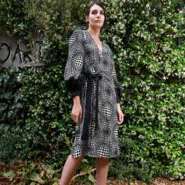 Robe imprimé géométrique noir et blanc - 36 / 40