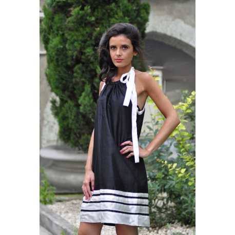 robe soie noire