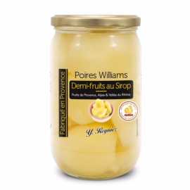 1/2 poires Williams au sirop Y. Reynier - bocal 720 ml - 720 g