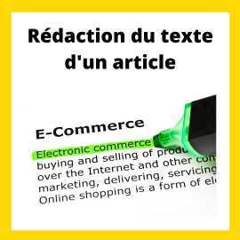 Rédaction d'un texte de présentation d'un article