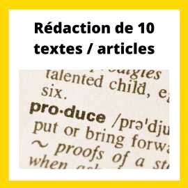 Rédaction de 10 textes de présentation d'un articles