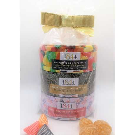 3 BOITES METALLIQUES COLLECTION 200G - BONBONS A L'ANCIENNE AUX FRUITS