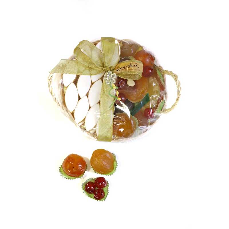 Plateau de Calissons d'Aix et assortiment de Fruits Confits. 550g