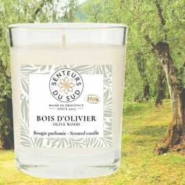 Bougie 140g Bois d'olivier 