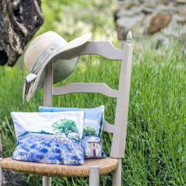 Well-being cushion filled with organic lavender "Lavande"