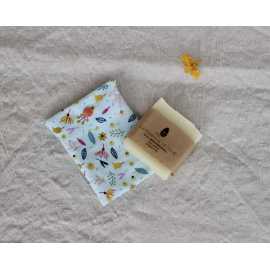 Pochette à savon bleu
