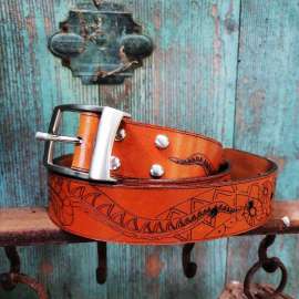 Ceinture homme 'Calypso' - Couleur fauve