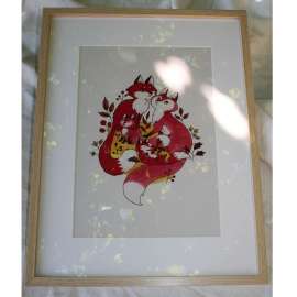 Framed illustration Choco & Lula